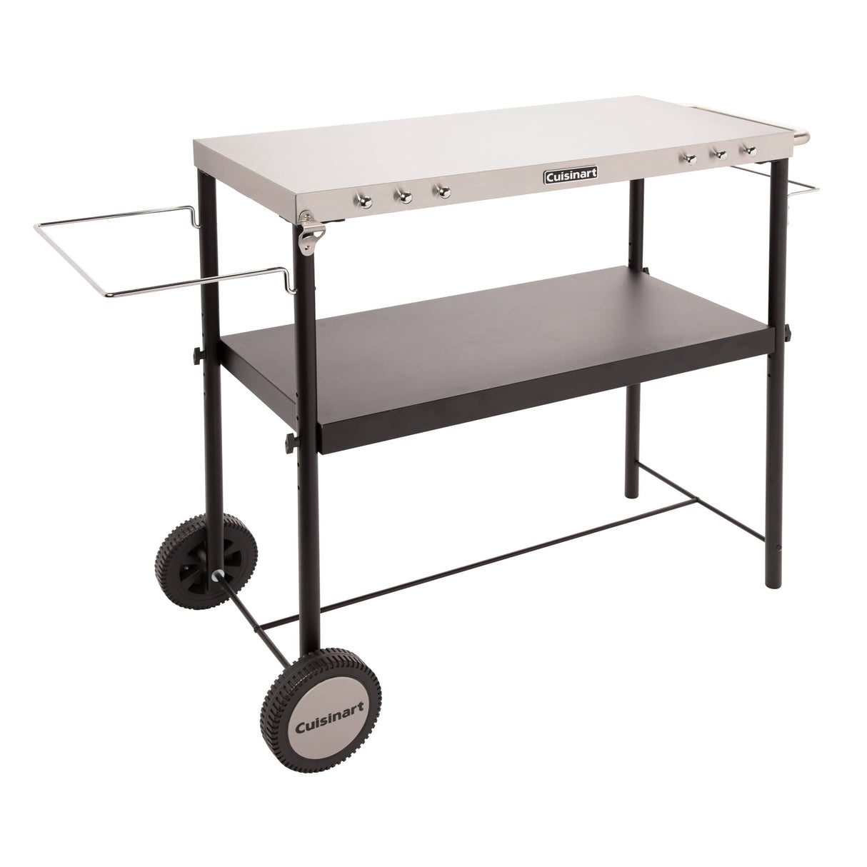 Cuisinart Outdoor BBQ Prep Cart, Black Stainless