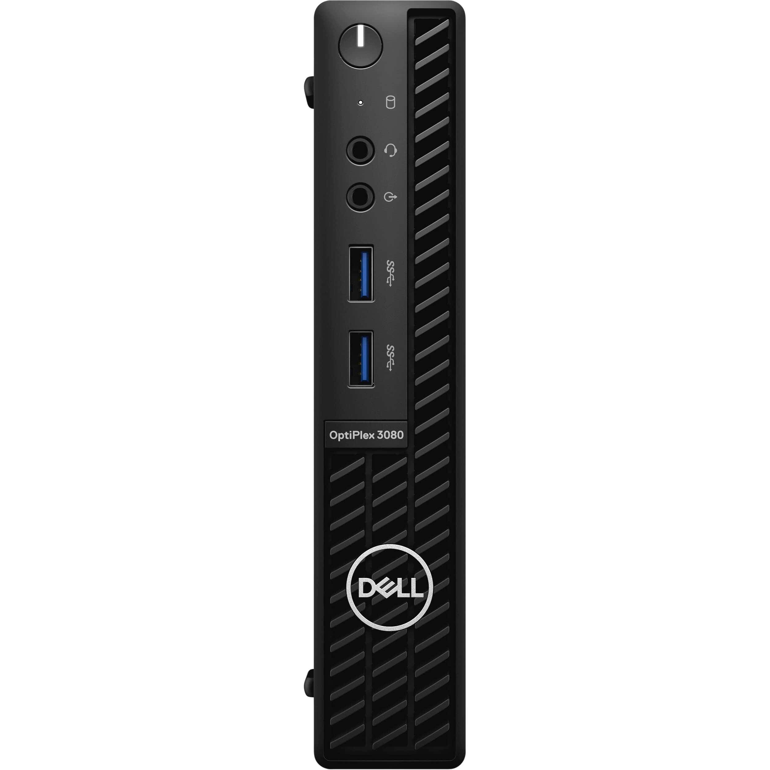 Dell OptiPlex 3080 Intel Core i5 2.3GHz 8GB DDR4 RAM 256GB SSD Intel UHD Micro Desktop Computer with Wired Keyboard - Certified Refurbished