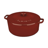 Cuisinart Chef’s Classic™ Enameled Cast Iron Cookware 7 Qt. Round Covered Casserole, Red