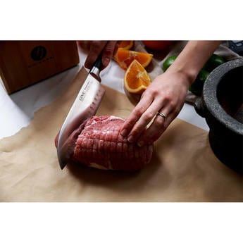 Ginsu Chikara 8-Piece Japanese Steel Knife Set, Toffee - Refurbished