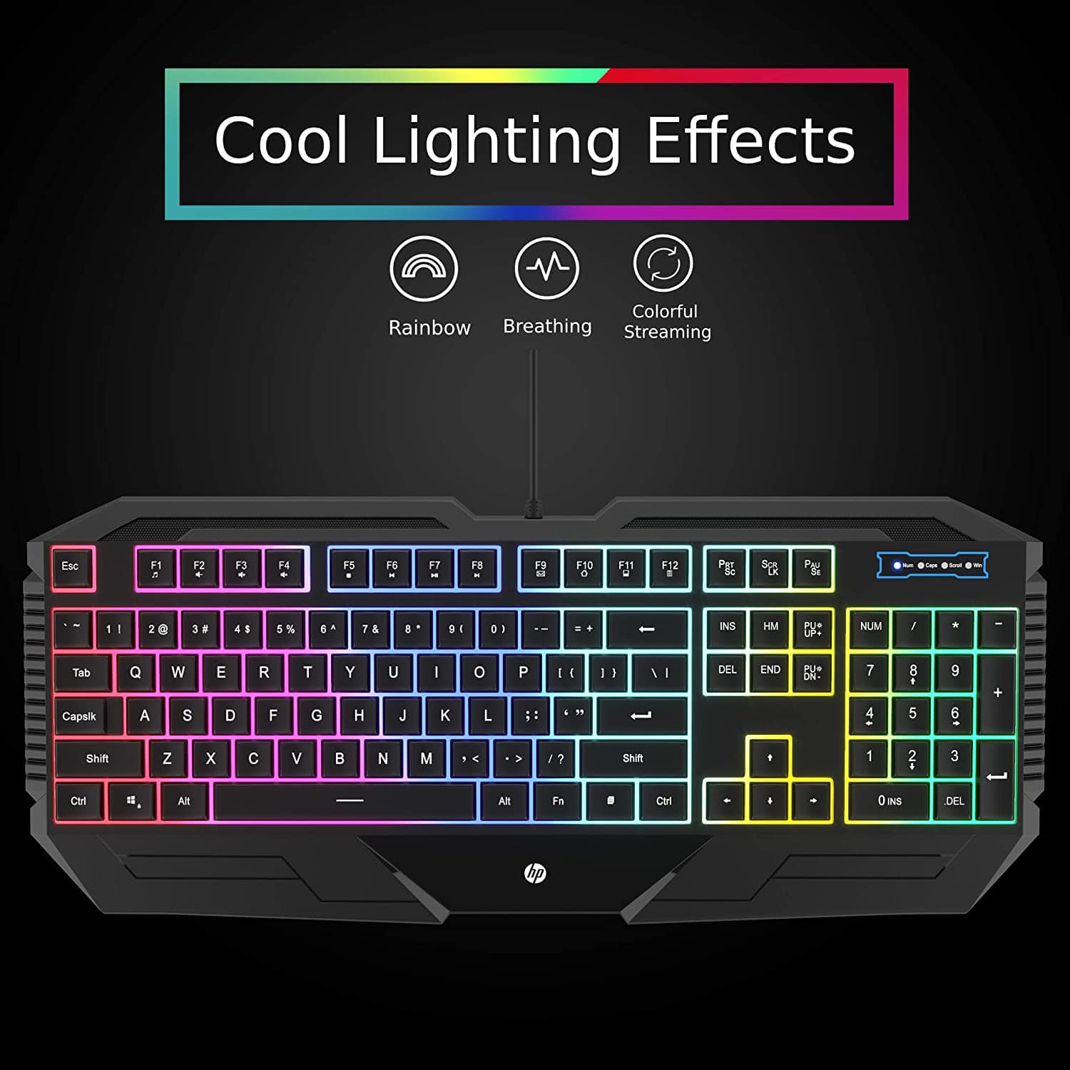 HP GK1100 Gaming Gear Combo Keyboard + Mouse 6 Color LED Back Light