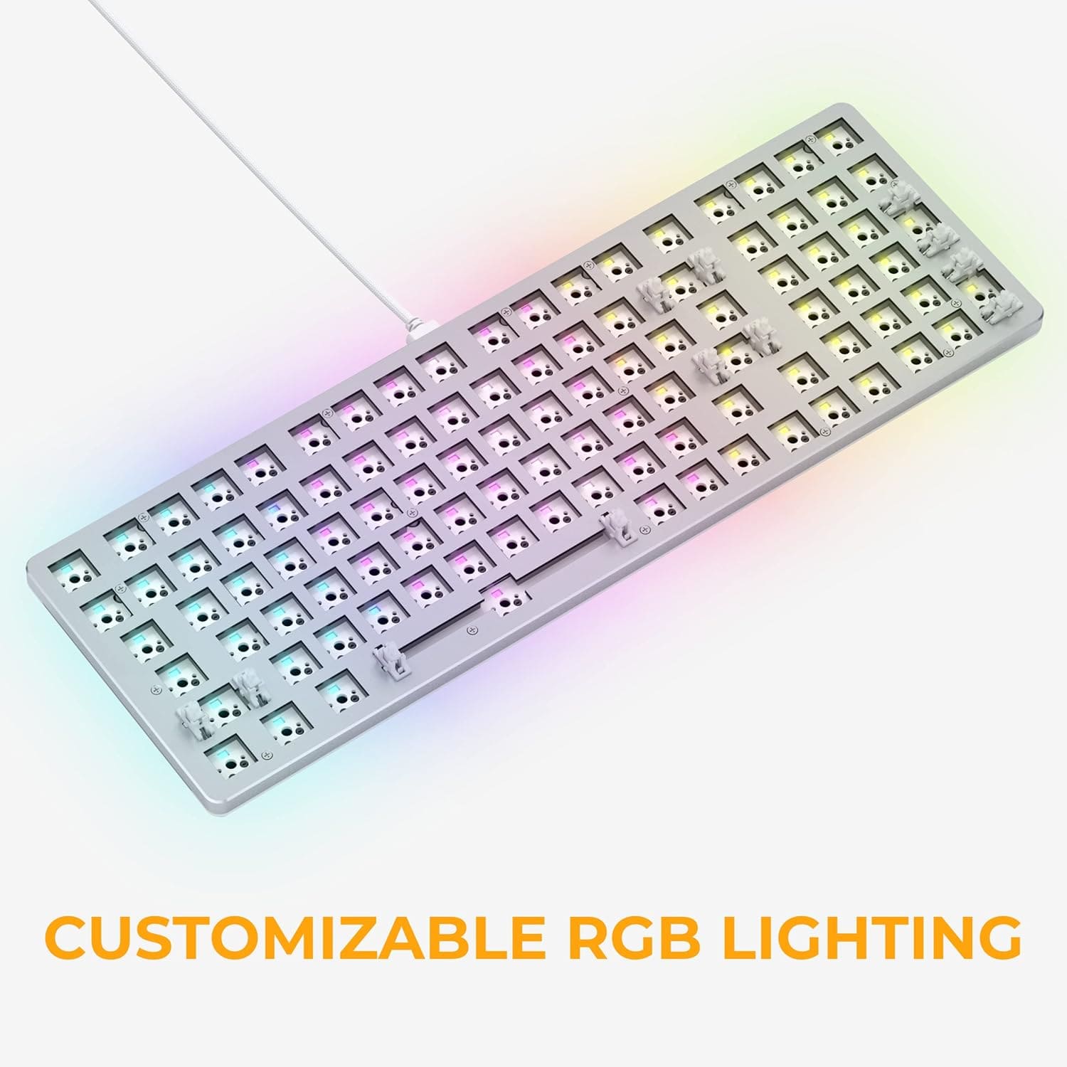 Glorious GMMK2 96% Barebones Gaming Keyboard ANSI, White - Certified Refurbished