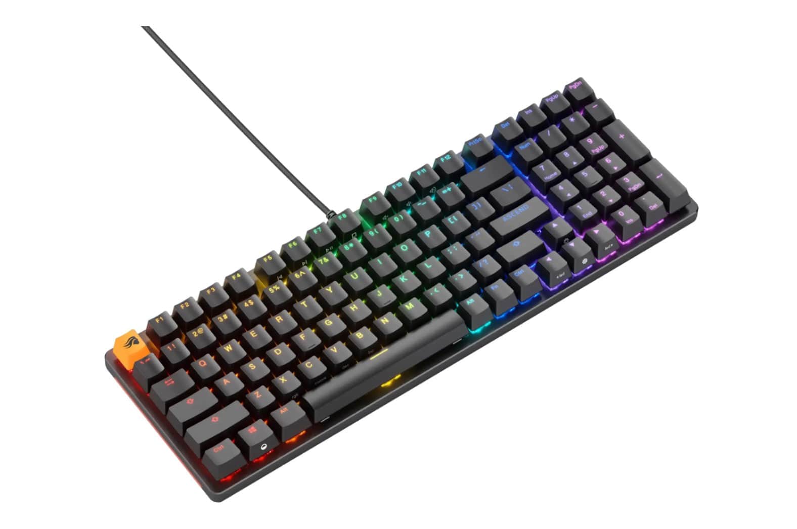 Glorious GMMK 2 Fox 96% Full Size Wired Mechanical Linear Switch Prebuild Gaming Keyboard, Black - Certified Refurbished