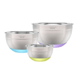 Cuisinart Stainless Steel Mixing Bowls with Non-slip Base (Set of 3), Multicolor