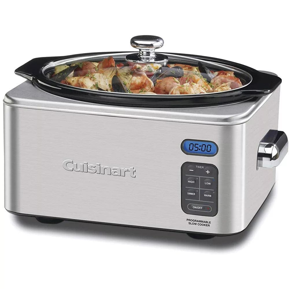 Cuisinart 6.5 Quart Programmable Slow Cooker, Brushed Stainless Steel - Certified Refurbished