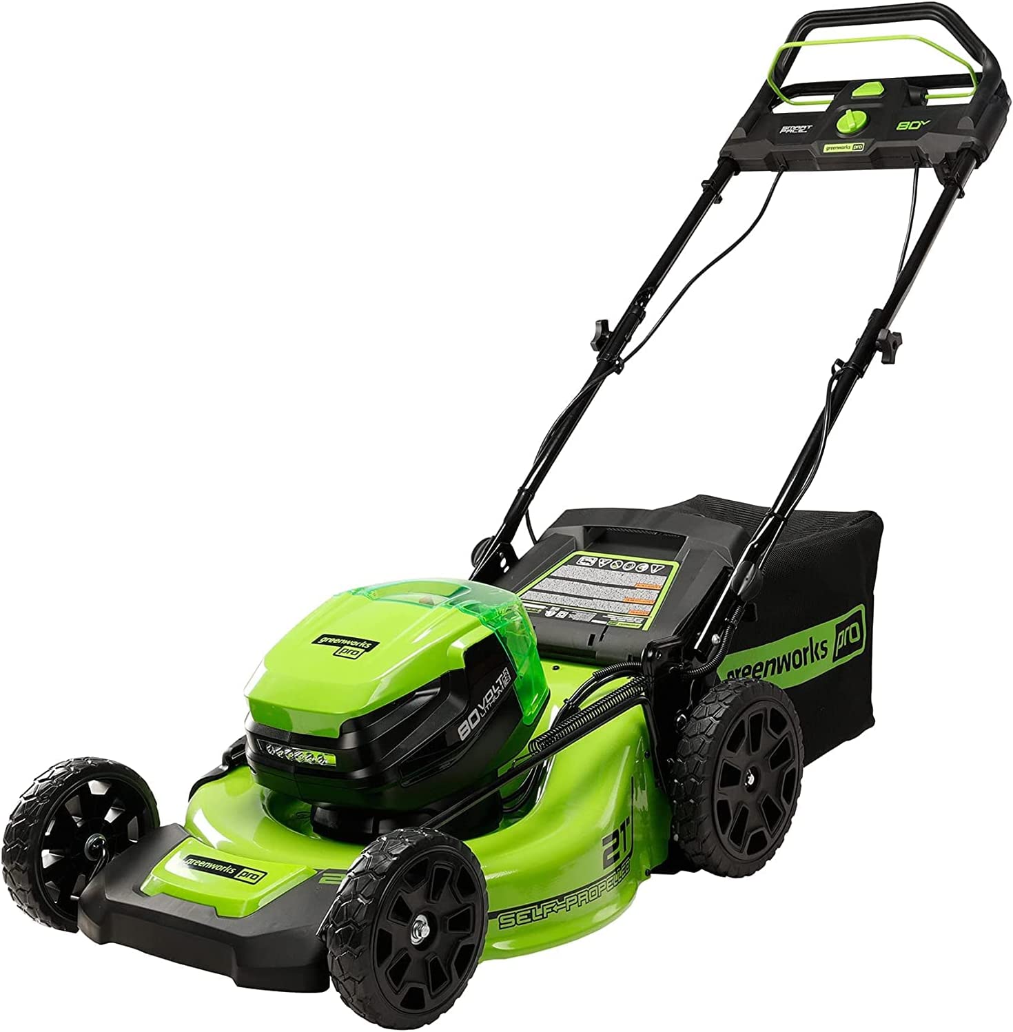 Greenworks GW2534102T Pro 80V 21" Brushless SmartPace Self-Propelled Electric Lawn Mower, Tool-Only