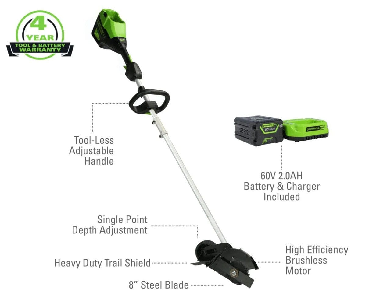 Greenworks 60V 2.0Ah GEN II Edger with Battery