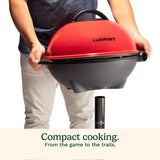Cuisinart Portable 2-in-1 Indoor/Outdoor Electric Grill, Red
