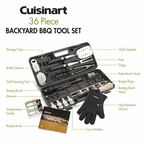 Cuisinart 36-Piece Backyard BBQ Grill Tool Set