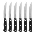 Cuisinart 6 Piece Black Triple Rivet Steak Knife Set, Black