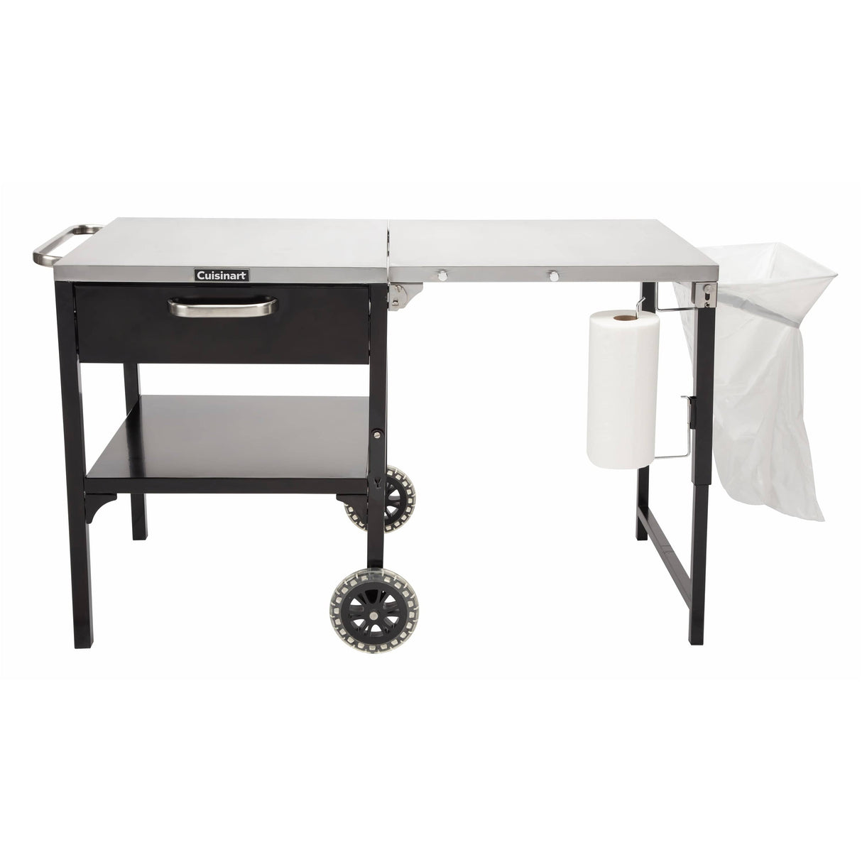 Cuisinart Prep 'n Cook Outdoor Table and Grill Stand, Black Stainless