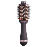 L'ange Hair Le Volume 2-in-1 Titanium Blow Dryer Brush, 75mm Oval Barrel, for Smooth, Frizz-Free Styling on All Hair Types, Black