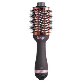 L'ange Hair Le Volume 2-in-1 Titanium Blow Dryer Brush, 75mm Oval Barrel, for Smooth, Frizz-Free Styling on All Hair Types, Black
