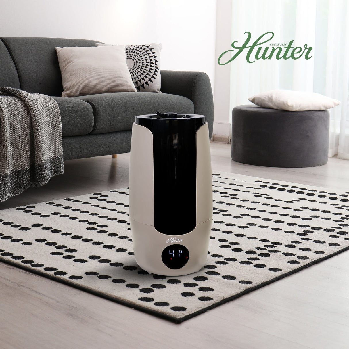 Hunter Aspire Ultrasonic 2.25 Gal Cool Mist Humidifier, Ultrasonic Cool Mist, HHU400