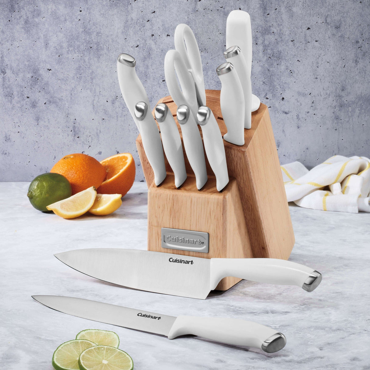 Cuisinart ColorPro 12 Piece Knife Block Set, White