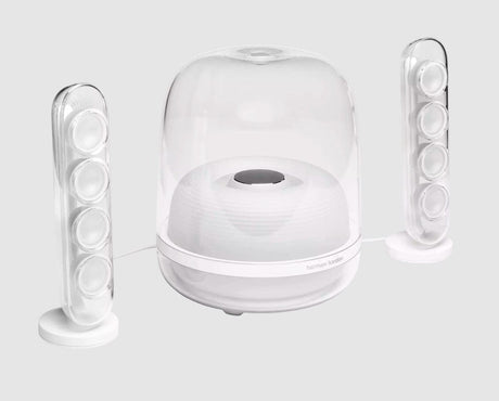 Harman Kardon SoundSticks 4 Bluetooth Wireless 2.1 Speaker System, White - Certified Refurbished
