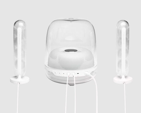 Harman Kardon SoundSticks 4 Bluetooth Wireless 2.1 Speaker System, White - Certified Refurbished