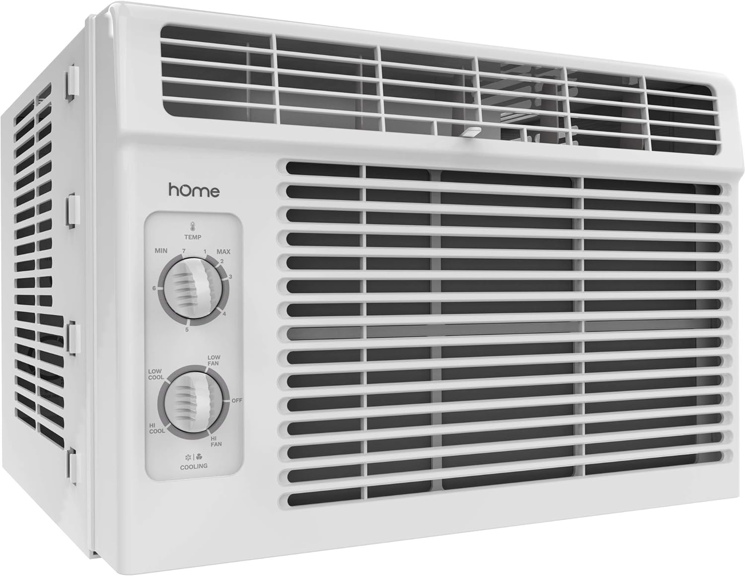 hOmeLabs 5000 BTU 150 Sq. Ft. 2 Speeds Compact AC Unit with Washable Reusable Filter Window Air Conditioner - Certified Refurbished