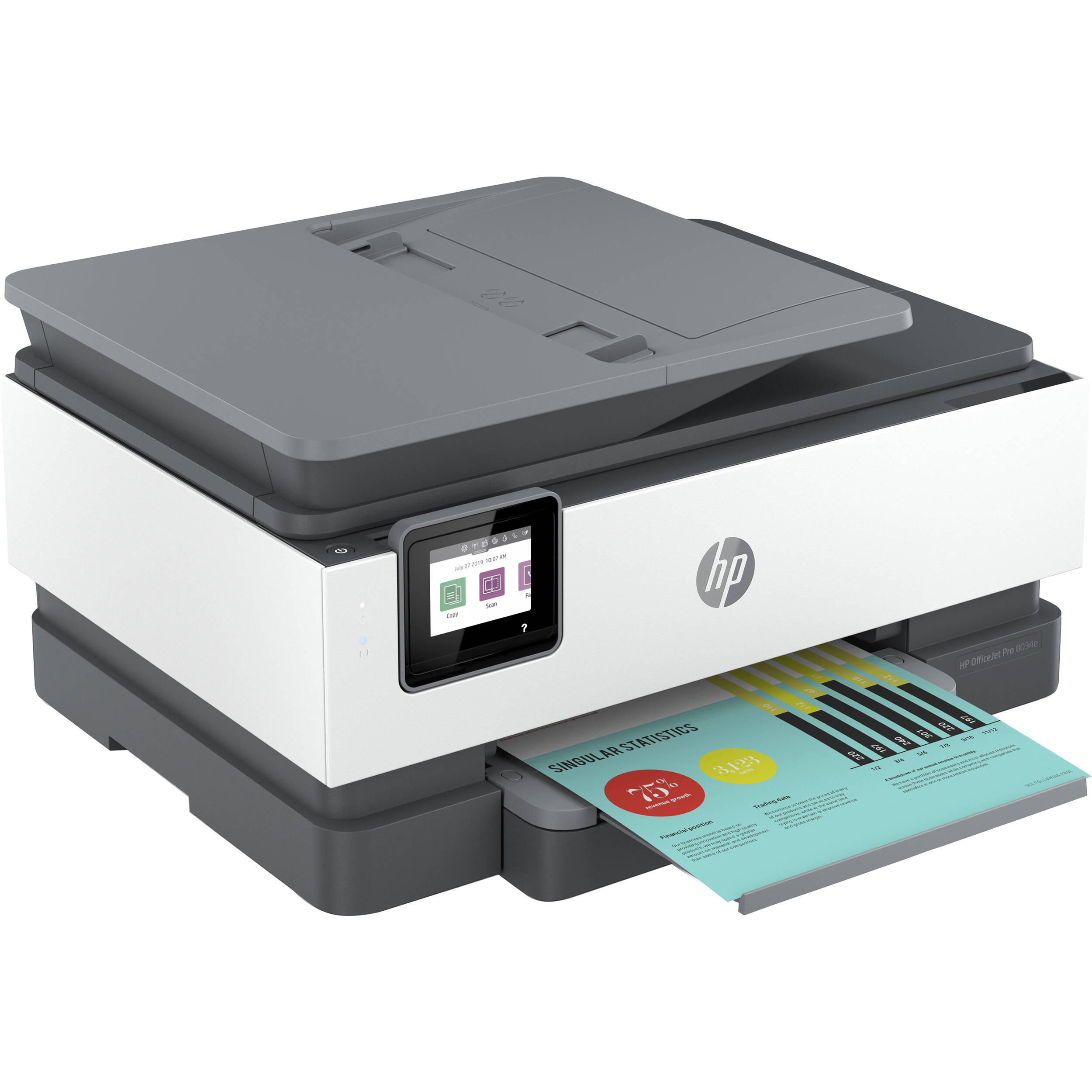 HP HP-OJPRO8034E-B-RB OfficeJet Pro 8034e Wireless Basalt All-In-One Inkjet Printer - Certified Refurbished