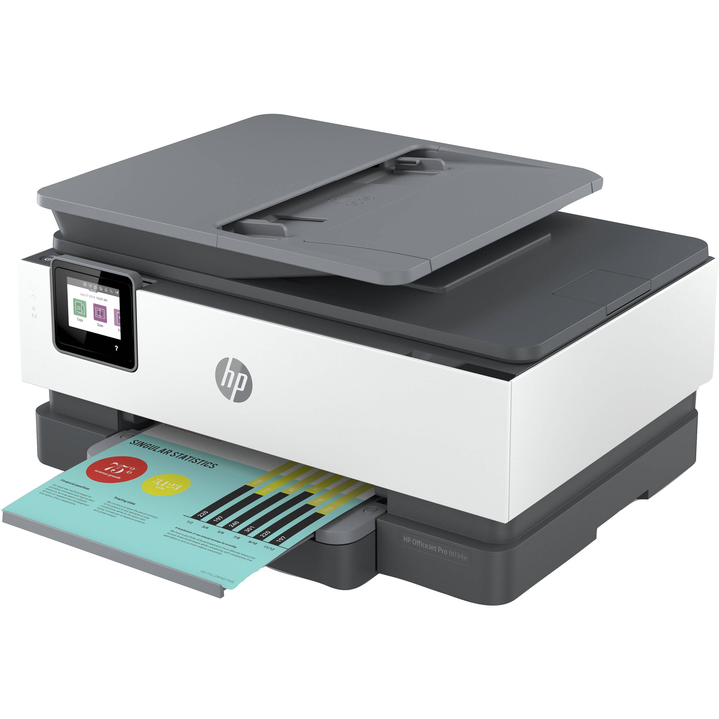 HP OfficeJet Pro 8034e Wireless Basalt All-In-One Inkjet Printer - Certified Refurbished