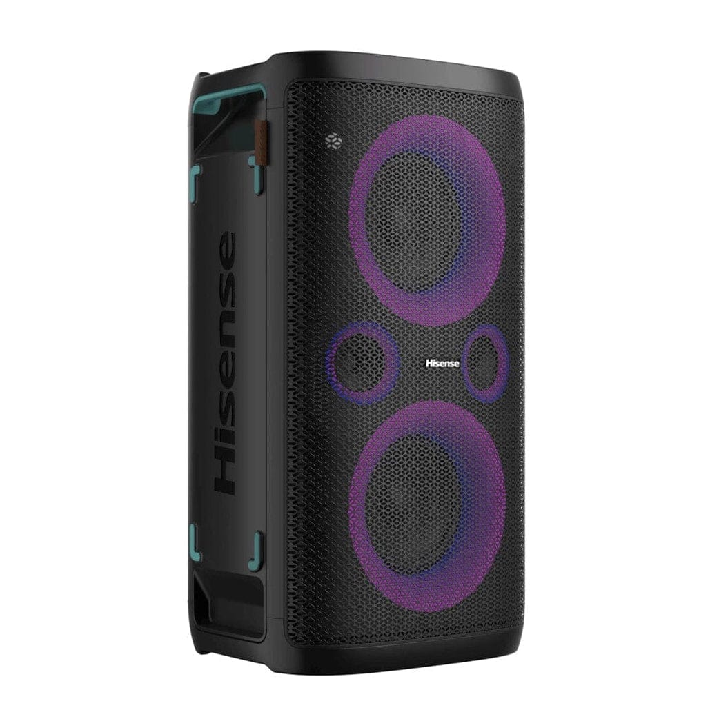 Hisense HP100 300 Watt Lighted Portable Party Rocker Waterproof Speaker, Black