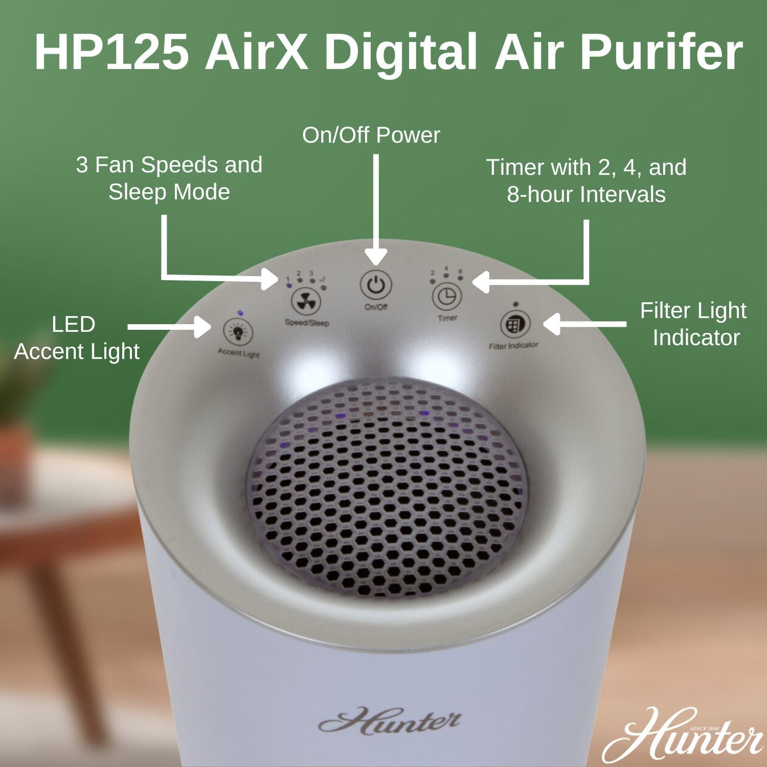 Hunter AirX EcoSilver® HEPA Digital Air Purifier HP125