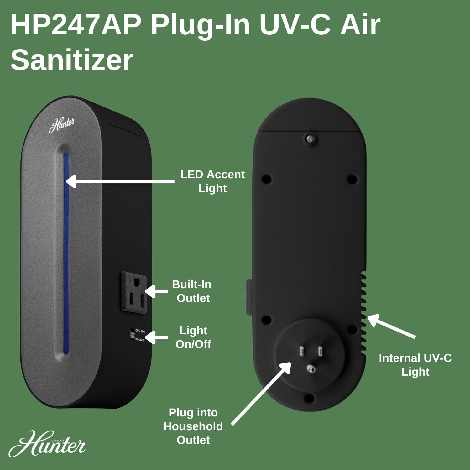 Hunter Plug-In UV-C Air Sanitizer HP247AP