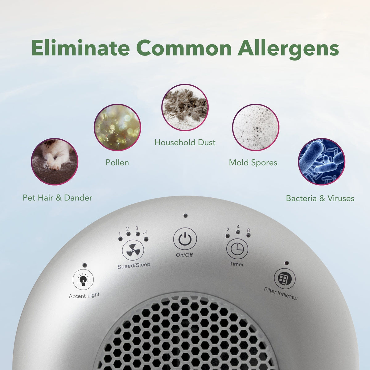 Hunter True HEPA Cylindrical Tower Air Purifier HP400