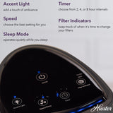 Hunter Tall Tower Air Purifier, 3-Stage True HEPA Filter, Sleep Mode, Timer, Quiet Operation, HP600
