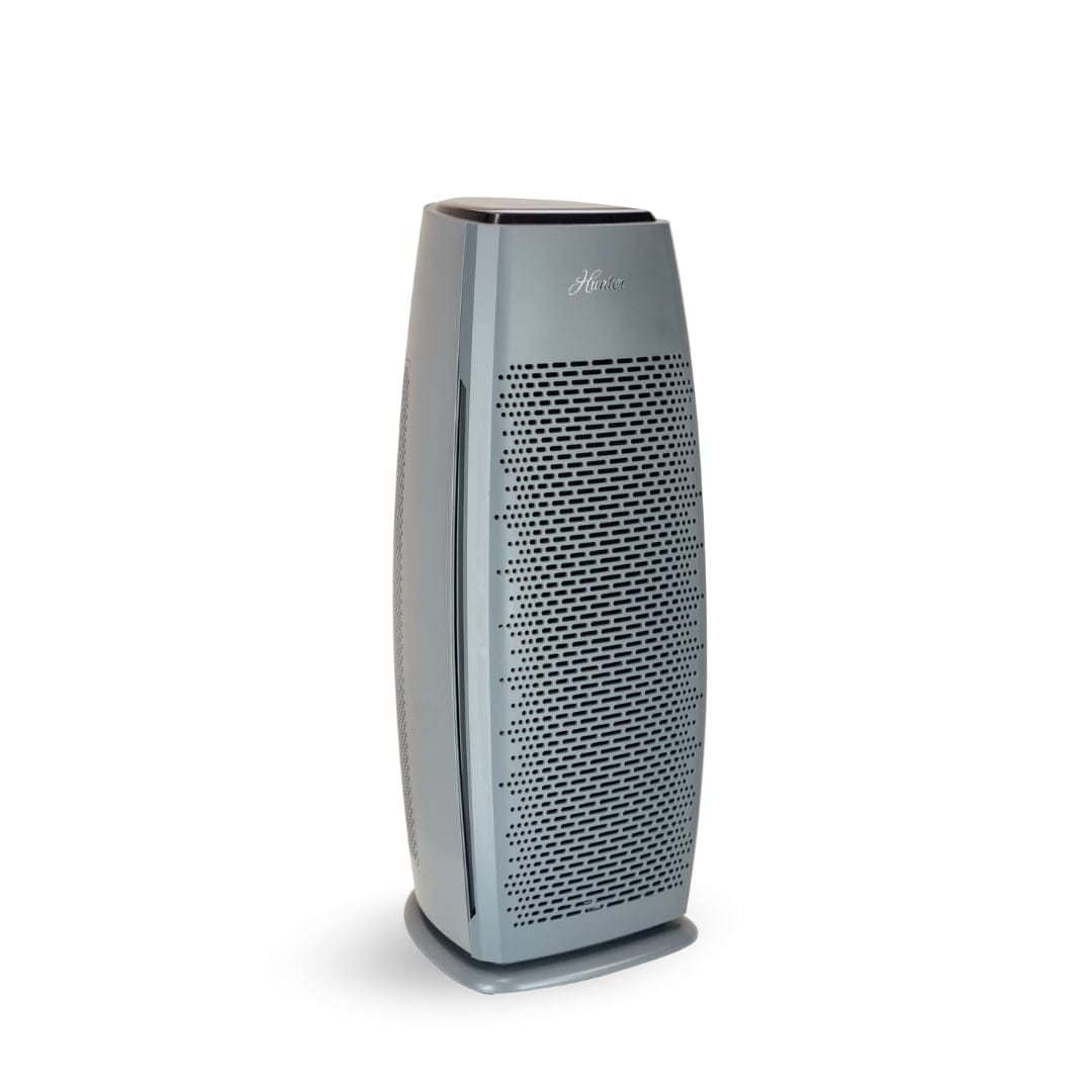 Hunter Tall Tower Air Purifier, 3-Stage True HEPA Filter, Sleep Mode, Timer, Quiet Operation, HP600