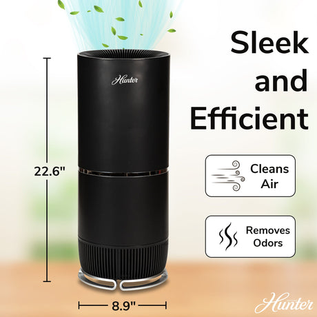 Hunter Large Tower True HEPA Air Purifier, for Allergies, Smoke + Pets, HP670
