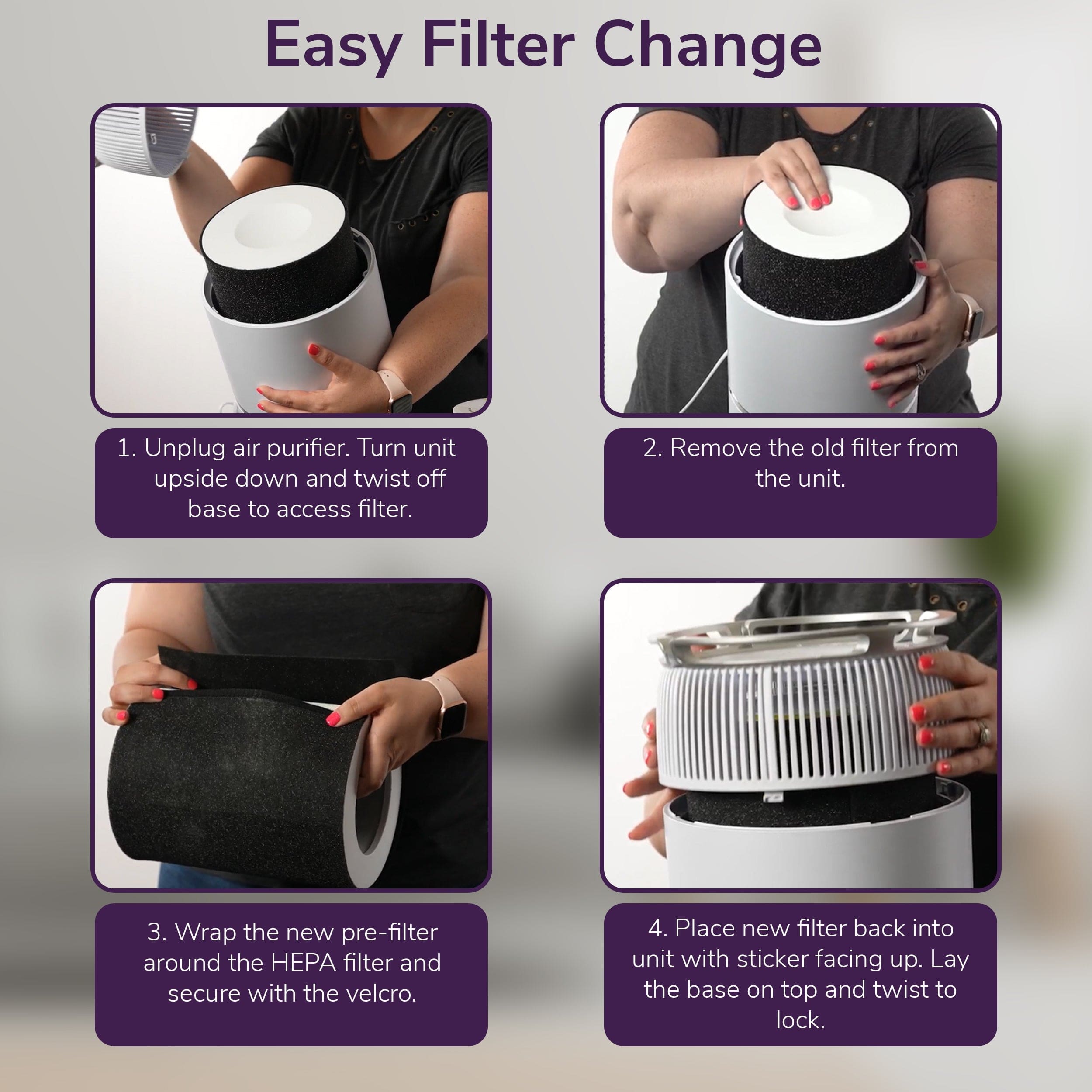 Hunter Large Tower True HEPA Air Purifier, for Allergies, Smoke + Pets, HP670