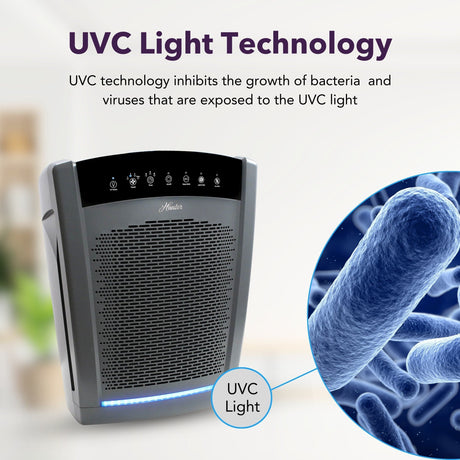 Hunter Large UVC Multi-Room Console HEPA Filter Air Purifier, HP850UV