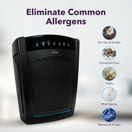 Hunter Large UVC Multi-Room Console HEPA Filter Air Purifier, HP850UV