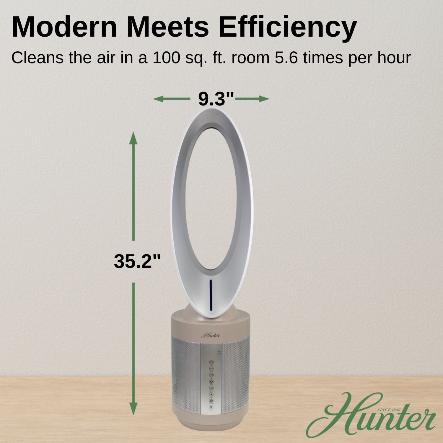 Hunter ExtremeAir Tower Bladeless Air Purifier Fan 2-in-1 for Home Combo, True HEPA, HPF520