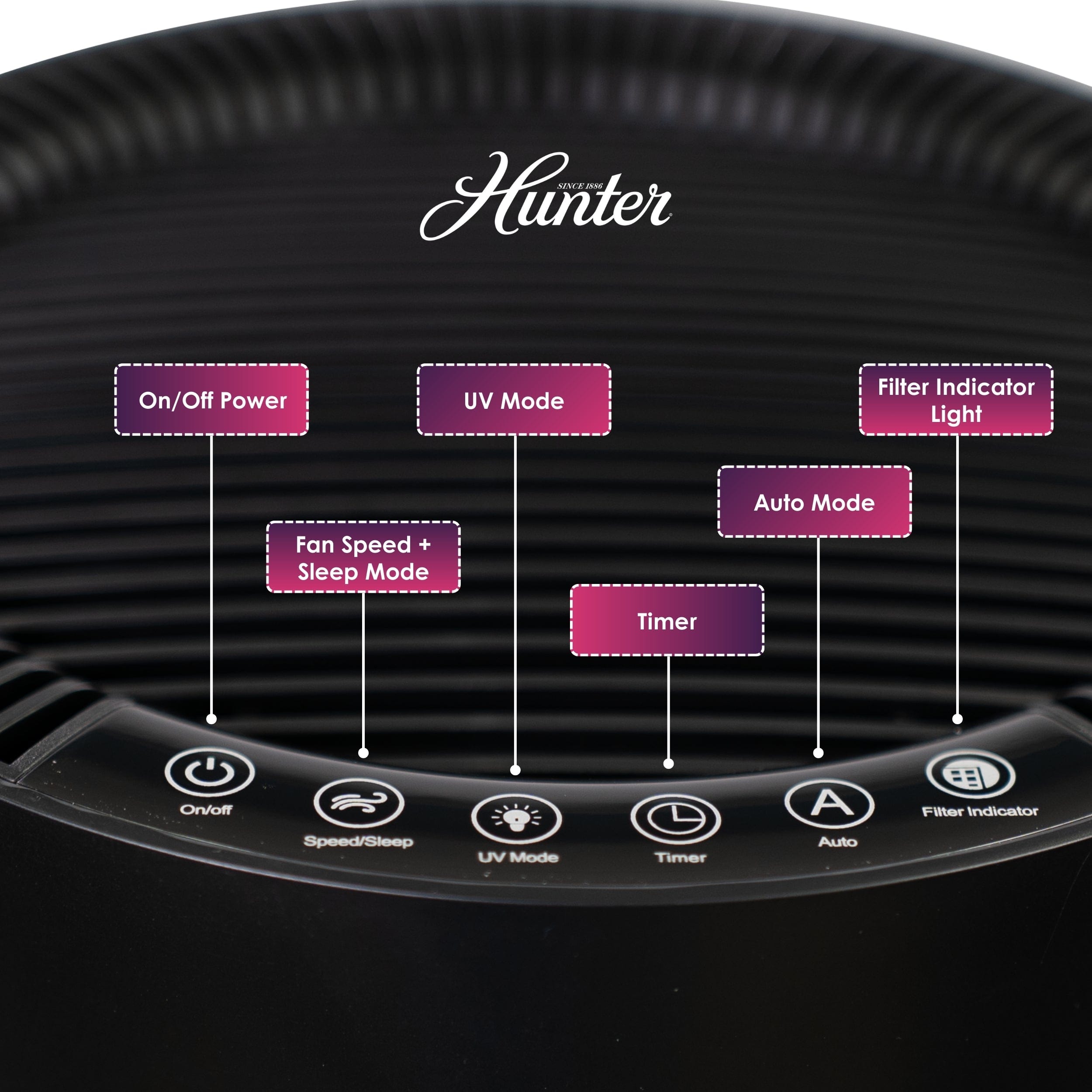 Hunter 2-in-1 True HEPA Mist-Free Air Purifier & Humidifier, HPH625