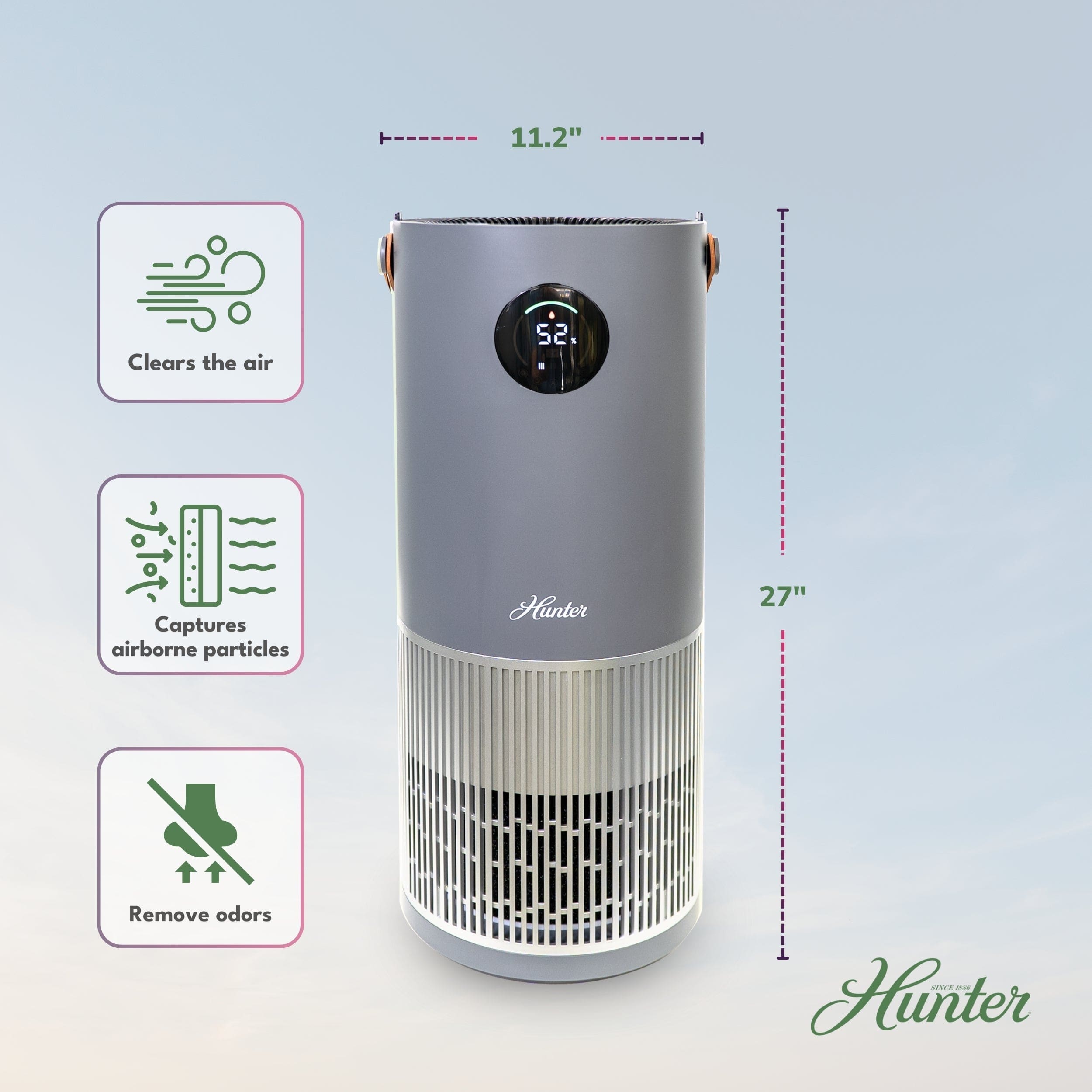 Hunter 2-in-1 True HEPA Mist-Free Air Purifier & Humidifier, HPH625