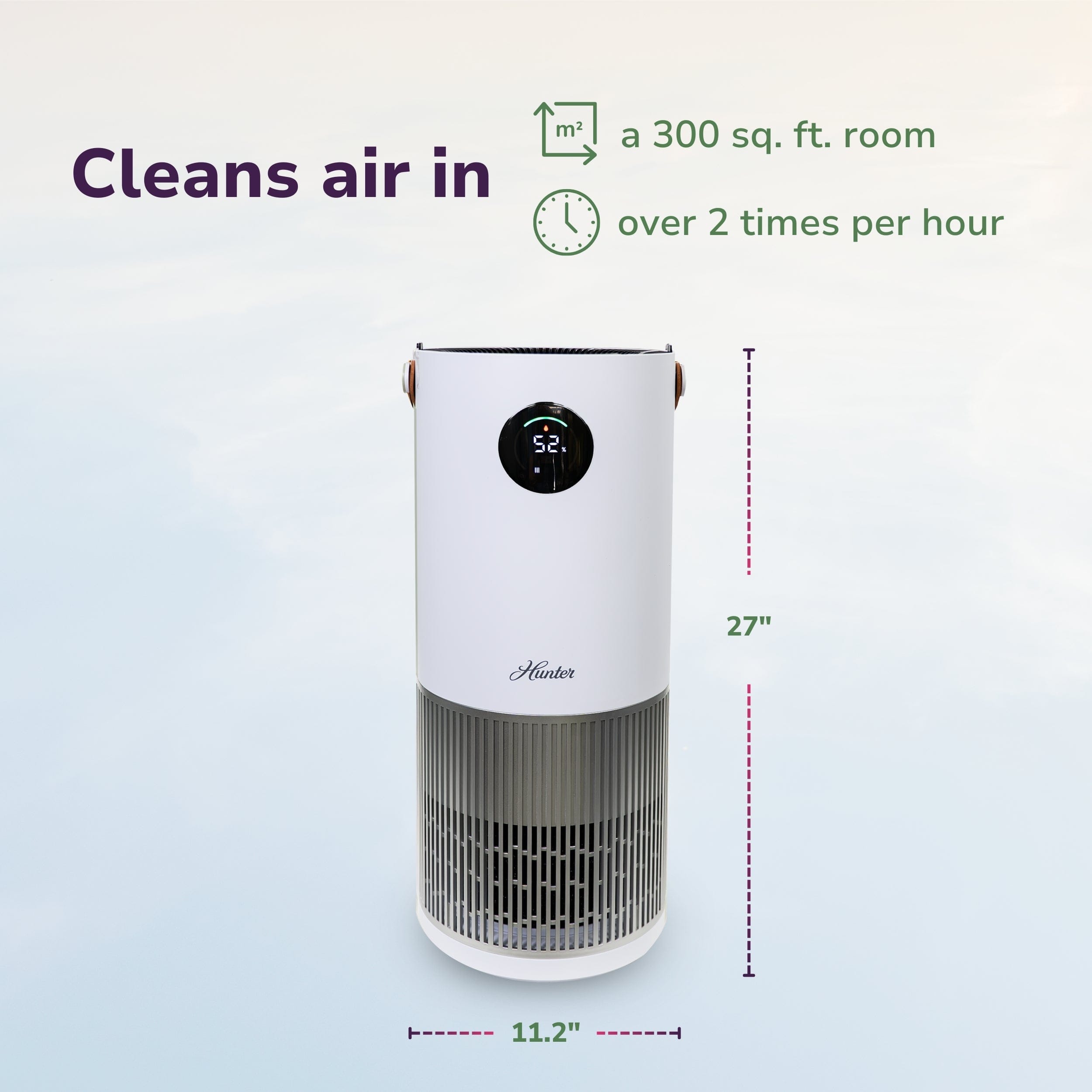 Hunter 2-in-1 True HEPA Mist-Free Air Purifier & Humidifier, HPH625