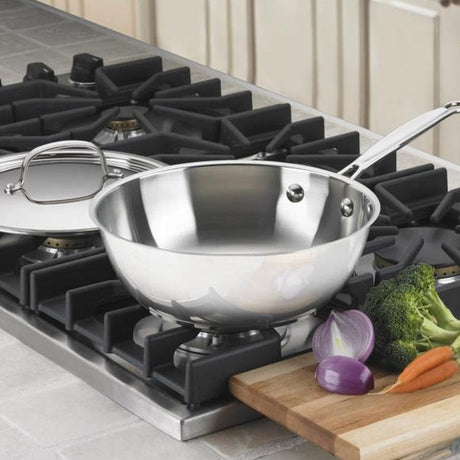 Cuisinart Chef's Classic™ Stainless 3 Quart Chef's Pan with Cover, Silver