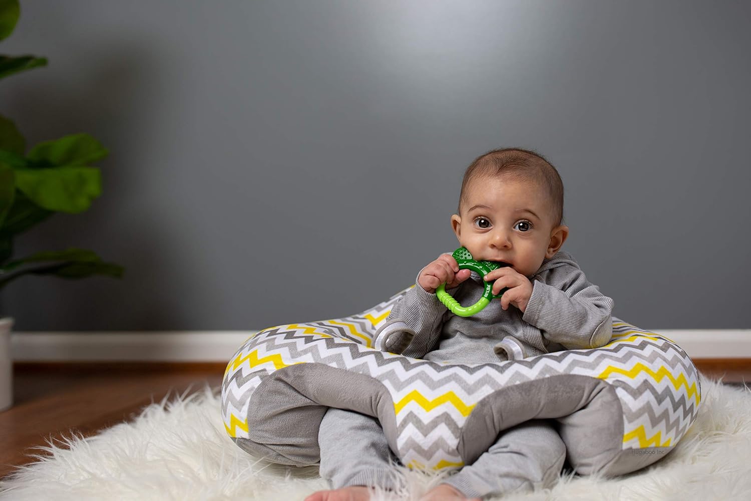 Hugaboo Infant Sitting Chair, Yellow Chevron