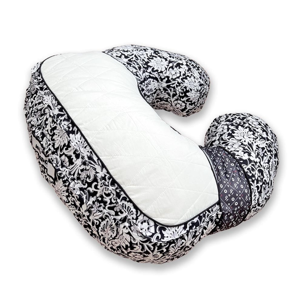 Hugaboo Nursing Pillow, Portable, Washable, Black Floral