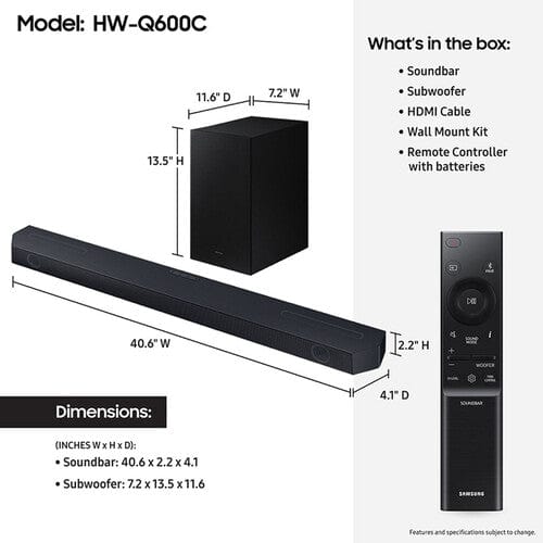 Samsung 3.1.2 ch Q-Series Soundbar System - Certified Refurbished