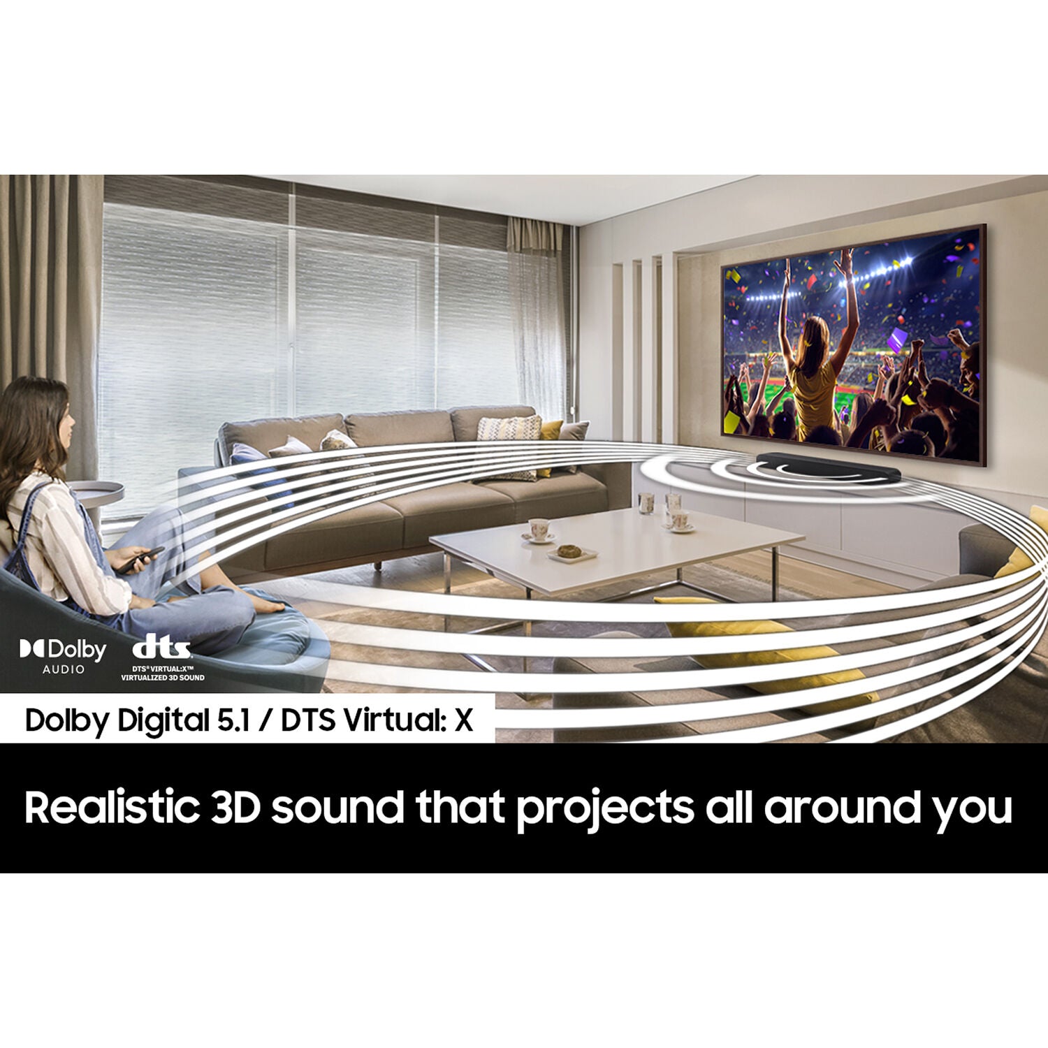 Samsung HW-S50B/ZA-RB 3.0 All-in-One Dolby DTS Soundbar System - Certified Refurbished