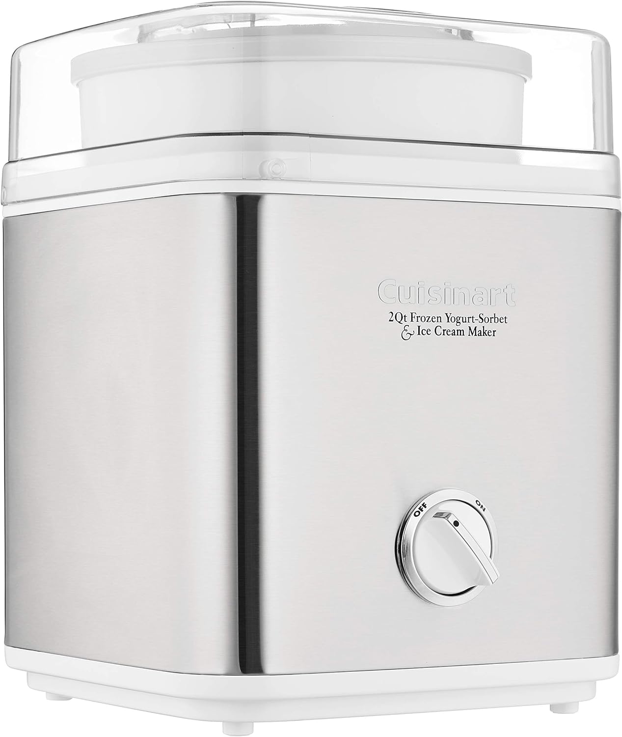 Cuisinart Pure Indulgence 2 Quart Frozen Yogurt Sorbet & Ice Cream Maker, White - Certified Refurbished