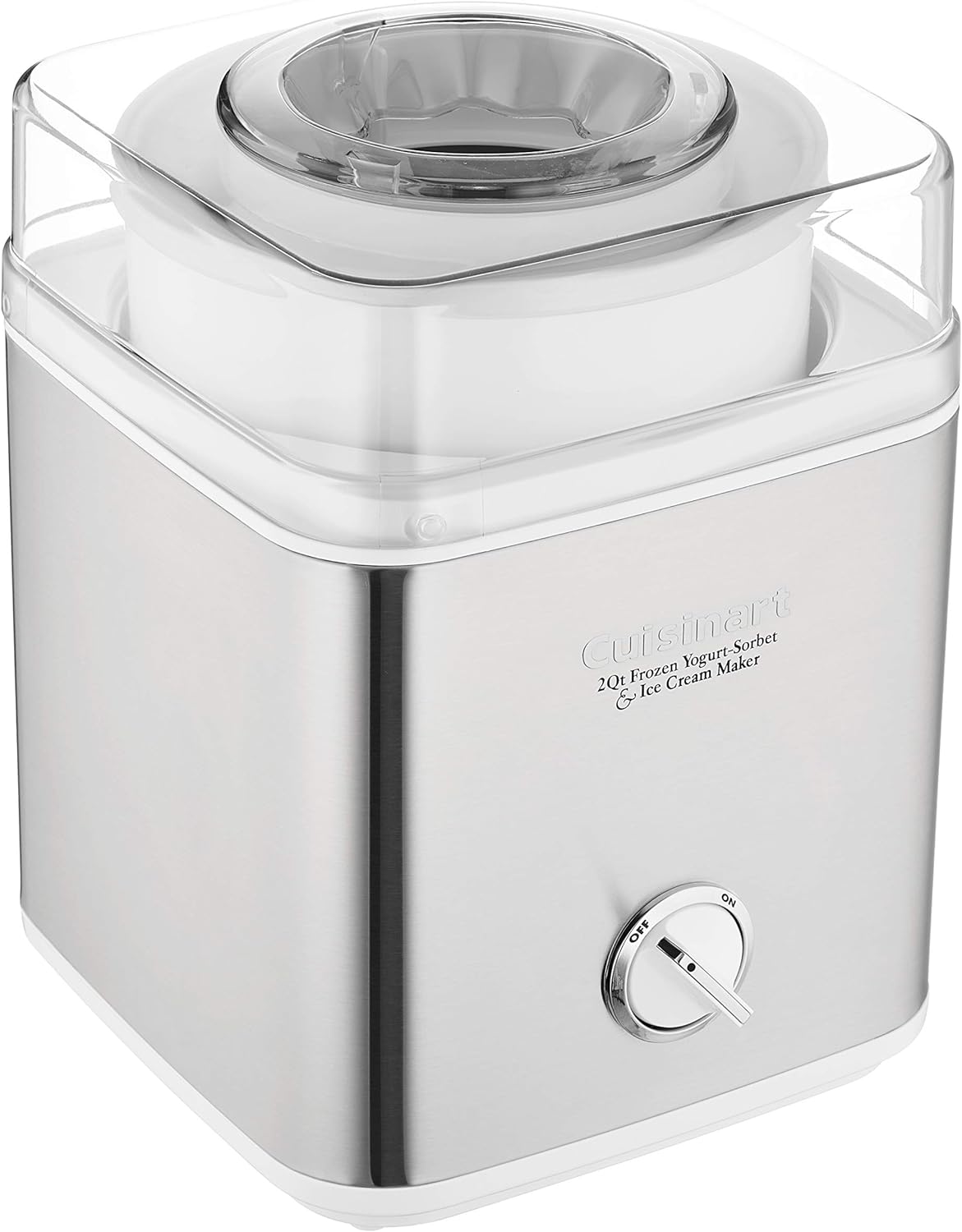 Cuisinart Pure Indulgence 2 Quart Frozen Yogurt Sorbet & Ice Cream Maker, White - Certified Refurbished