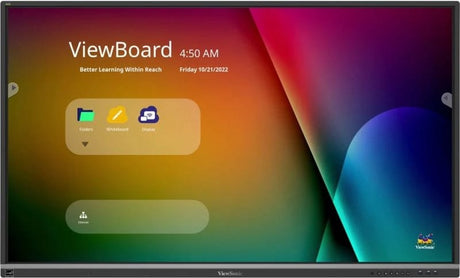 ViewSonic 65" 2160p 4K Interactive Display, 20-Point Touch, VGA, HDMI, LCD - Certified Refurbished