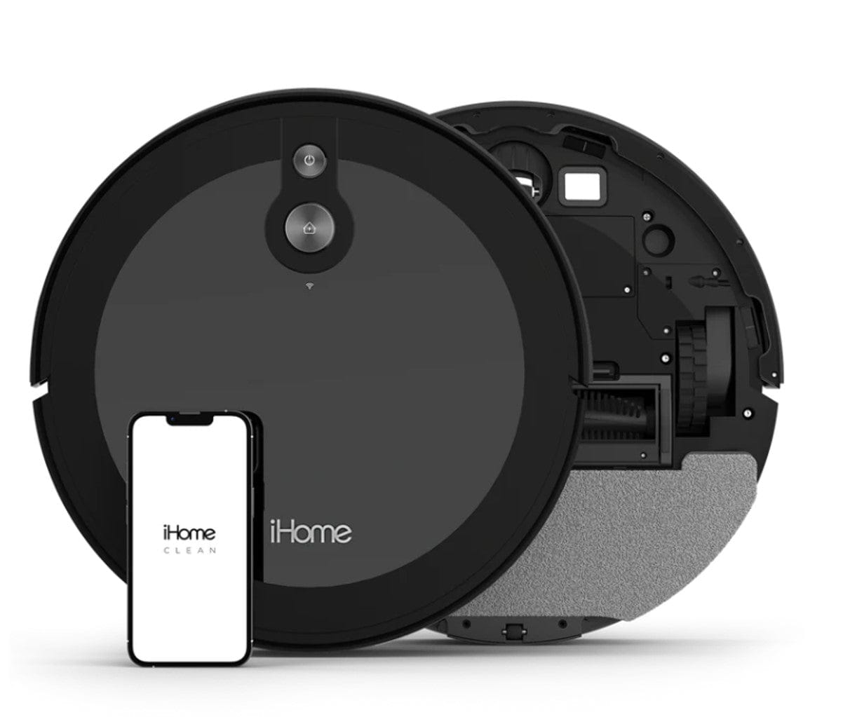 iHome iHRV12-BLK-RB AutoVac Luna Robot Vacuum & Vibrating Mop - Certified Refurbished Grade B