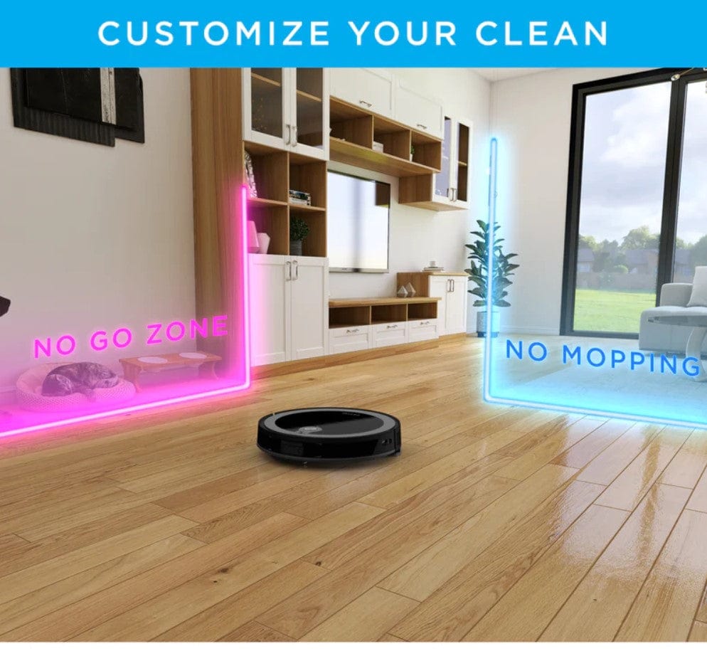 iHome AutoVac Luna Robot Vacuum & Vibrating Mop - Certified Refurbished Grade A