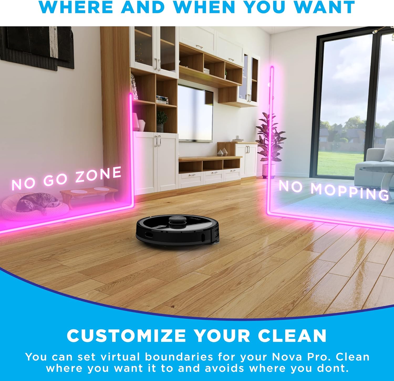 iHome AutoVac Nova Pro, LIDAR Navigation, 2700pa, Hard Floors and Carpet Robot Vacuum and Mop Combo - Certified Refurbished Grade A