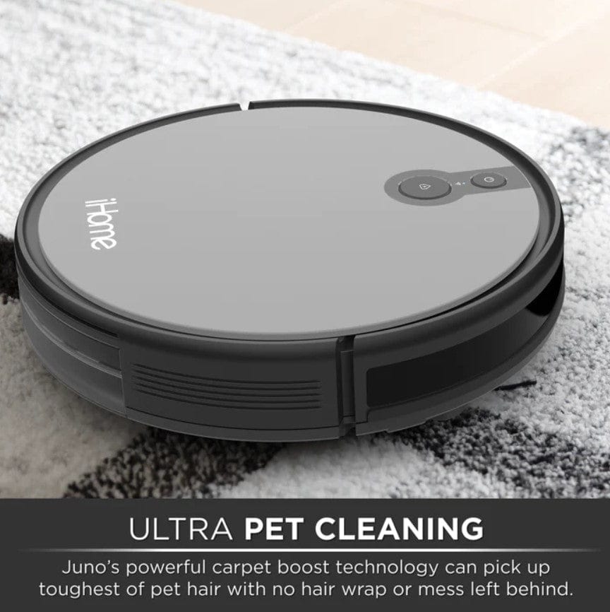 iHome iHRV9-BLK-RA AutoVac Juno Robot Vacuum with Mapping Technology - Certified Refurbished
